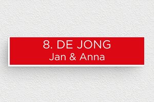 PVC naamplaat voor brievenbus - Gegraveerd PVC - rouge-blanc - none - nl-nl-brievenbus-plaatje-pvc-011-45-1756804315399