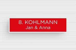 PVC naamplaat voor brievenbus - Gegraveerd PVC - rouge-blanc - glue - nl-nl-brievenbus-plaatje-pvc-011-46-1756804318727