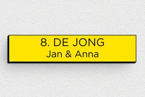 PVC naamplaat voor brievenbus - Gegraveerd PVC - jaune-noir - none - nl-nl-brievenbus-plaatje-pvc-011-49-1756804327897