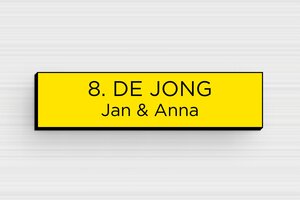 PVC naamplaat voor brievenbus - Gegraveerd PVC - jaune-noir - glue - nl-nl-brievenbus-plaatje-pvc-011-50-1756804332799