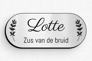 Badges met Magneet - Badge Gegraveerd PVC - gris-brillant-noir - badge - nl-nl-bruiloft-bord-001-3-1756799657474