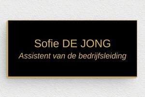 Bedrijf Naamborden Kantoordeur - Gegraveerd PVC - noir-or - glue - nl-nl-deur-bord-002-0-1756723992583