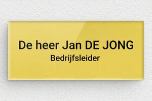 Naambordje voordeur - Gegraveerd plexiglas - or-clair-noir - glue - nl-nl-deur-bord-007-1-1756723989917