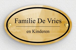 Ovale Plaat - Bedrukte messing - poli-noir - screws - nl-nl-deur-bord-020-1-1756807943218