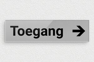 Naambordje voordeur - Bord 'Ingang rechts' - gris-noir - glue - nl-nl-deur-bord-ingang-009-1-1756724001080