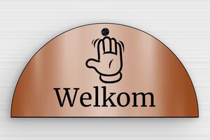 Welkomstborden - PVC Deurbord 'Welkom' - cuivre-noir - screws-caps - nl-nl-deur-bord-welkom-003-1-1756796329525