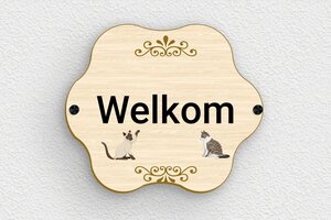 Hout naambordje voordeur - Ovaal Welkomstbord - erable - screws-caps - nl-nl-deur-bord-welkom-004-2-1756796300197