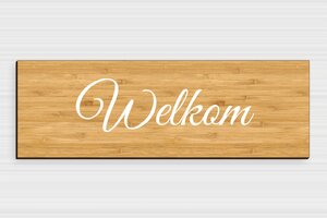 Hout naambordje voordeur - Bamboe Welkomst Deurbord - bambou - glue - nl-nl-deur-bord-welkom-008-1-1756796261027