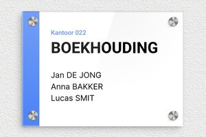 Bedrijf Naamborden Kantoordeur - Bedrukt plexiglas - custom - screws-caps - nl-nl-deur-schild-003-1-1756724010153