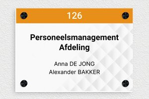 Bedrijf Naamborden Kantoordeur - Geëxpandeerd PVC - custom - screws-caps - nl-nl-deur-schild-004-1-1756805761505