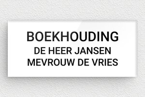 Bedrijf Naamborden Kantoordeur - Gegraveerd plexiglas - blanc-noir - glue - nl-nl-deur-schild-006-1-1756724032258