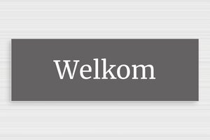 Welkomstborden - PVC Deurbord 'Welkom' - gris-souris-blanc - glue - nl-nl-deur-welkom-bord-003-1-1756796239308