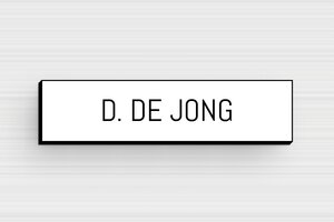 PVC Naamplaat deurbel - Gegraveerd PVC - blanc-noir - glue - nl-nl-deurbel-bordje-pvc-001-17-1756804437011