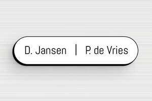 Naamplaat deurbel - Gegraveerd PVC - blanc-noir - none - nl-nl-deurbel-bordje-pvc-001-18-1756804441423