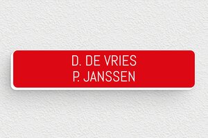 PVC Naamplaat deurbel - Gegraveerd PVC - rouge-blanc - none - nl-nl-deurbel-bordje-pvc-001-21-1756804452150