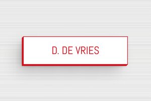 PVC Naamplaat deurbel - Gegraveerd PVC - blanc-rouge - glue - nl-nl-deurbel-bordje-pvc-001-34-1756804505498