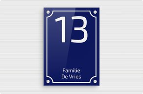 Naamplaat deurbel - Gegraveerd plexiglas - bleu-blanc - screws - nl-nl-deurbel-plaat-001