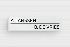 Naamplaat deurbel - Bedrukt aluminium  - brosse-noir - glue - nl-nl-deurbel-plaat-alu-001-3-1756809717637