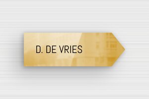 Messing Naamplaat deurbel  - Gegraveerde messing - poli-noir - glue - nl-nl-deurbel-plaatje-messing-001-4-1756804560204