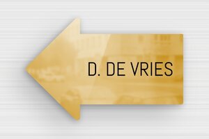 Messing Naamplaat deurbel  - Gegraveerde messing - poli-noir - glue - nl-nl-deurbel-plaatje-messing-001-5-1756804563608