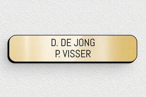 PVC naambordje voordeur - Gegraveerd PVC - or-brillant-noir - none - nl-nl-deurbel-plaatje-pvc-001-15-1756804431365