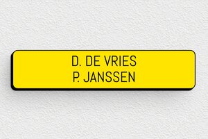 PVC Naamplaat deurbel - Gegraveerd PVC - jaune-noir - none - nl-nl-deurbel-plaatje-pvc-001-24-1756804464858