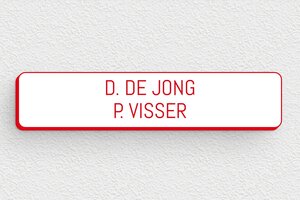 PVC Naamplaat deurbel - Gegraveerd PVC - blanc-rouge - none - nl-nl-deurbel-plaatje-pvc-001-36-1756804516223