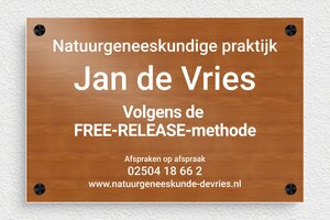 Houten bedrijfsborden - Gegraveerd PVC - poirier-blanc - screws-spacer - nl-nl-dokter-praktijk-hout-bord-004-3-1756801508875