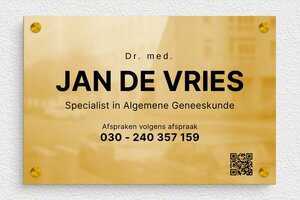 Bedrijfsnaamborden Arts - Bedrukte messing - poli-noir - screws-spacer - nl-nl-dokterspraktijk-bord-001-2-1756808115264