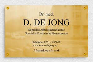 Bedrijfsnaamborden Arts - Bedrukte messing - poli-noir - screws-spacer - nl-nl-dokterspraktijk-bord-003-3-1756808124131