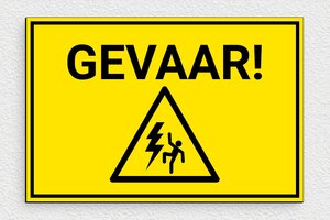 Waarschuwingsbord elektriciteit - Spanningsbord - jaune-noir - glue - nl-nl-elektrisch-bord-003-2-1756800131619