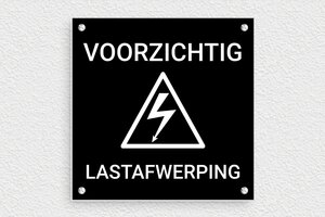 Waarschuwingsbord elektriciteit - Bord 'Gevaar, bijtende producten' - noir-blanc - screws - nl-nl-elektro-bord-001-5-1756800097252