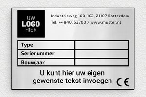 Borden per Sector / Branche - Gegraveerd PVC - gris-brillant-noir - glue - nl-nl-fabrikant-bord-industrie-logo-003-1-1756721970740