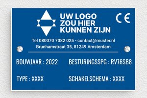 Machineplaatjes - Gegraveerd PVC - bleu-blanc - screws - nl-nl-fabrikant-plaat-logo-industrie-002-0-1756721962782