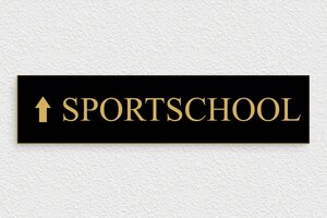 Bewegwijzering hotel - Wegwijzer Sportschool - noir-or - glue - nl-nl-gebied-toerisme-hotel-pijl-011-3-1756721678561