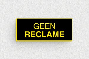 Naamplaat voor brievenbus "geen reclame" - Bord 'Geen Reclame' - noir-jaune - glue - nl-nl-geen-reclame-001-4-1756724178844