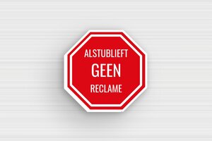 Achthoekig 'Geen Reclame' Bord - rouge-blanc - glue - nl-nl-geen-reclame-002-3-1756724120299 Achthoekig 'Geen Reclame' Bord - rouge-blanc - glue - nl-nl-geen-reclame-002-3-1756724120299
