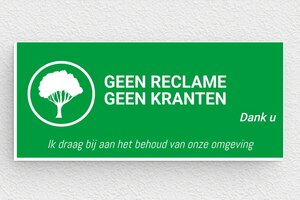 Bordje 'Geen reclame, geen folders' - vert-blanc - glue - nl-nl-geen-reclame-003-1-1756724127278 Bordje 'Geen reclame, geen folders' - vert-blanc - glue - nl-nl-geen-reclame-003-1-1756724127278