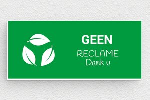 Naamplaat voor brievenbus "geen reclame" - 'Geen Reclame' Bord - vert-blanc - glue - nl-nl-geen-reclame-004-1-1756724156870