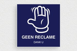 Naamplaat voor brievenbus "geen reclame" - Bord 'Geen Reclame' - bleu-marine-blanc - glue - nl-nl-geen-reclame-012-1-1756724131986