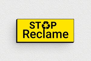 Naamplaat voor brievenbus "geen reclame" - Geen Reclame Bord - jaune-noir - glue - nl-nl-geen-reclame-036-1-1756724198645