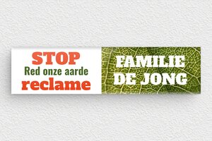 Naamplaat voor brievenbus "geen reclame" - Bedrukt plexiglas - custom - none - nl-nl-geen-reclame-vierkant-002-4-1756724233494