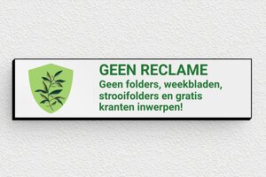 Naamplaat voor brievenbus - Bord 'Geen reclame, geen folders' - gris-noir - glue - nl-nl-geen-reclame-vierkant-007-5-1756807593453