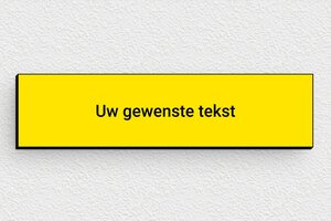 Plaat op Kleur - Gegraveerd PVC - jaune-noir - none - nl-nl-gele-kleur-bord-001-1-1756802152521