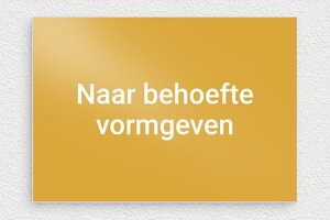 Plaat op Kleur - Gegraveerd aluminium  - or-blanc - none - nl-nl-gele-kleur-bord-001-5-1756802164961