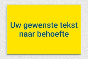 Plaat op Kleur - Gegraveerd PVC - jaune-bleu - none - nl-nl-gele-kleur-bord-002-2-1756802171588