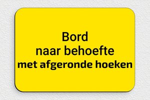 Plaat op Kleur - Gegraveerd PVC - jaune-noir - none - nl-nl-gele-kleur-bord-002-3-1756802176354