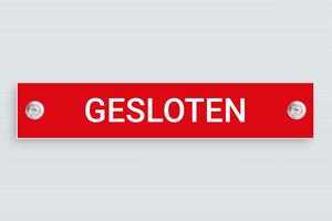 Openingstijden Borden - Bord 'Bedrijf gesloten' - rouge-blanc - suction-cup - nl-nl-gesloten-bord-bedrijf-002-3-1756722199853