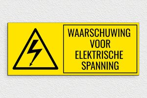 Waarschuwingsbord elektriciteit - Gevaar 'Elektriciteit' Bord - jaune-noir - glue - nl-nl-gevaar-spanning-002-3-1756723511109