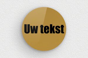 Ronde Plaat - Gegraveerd plexiglas - or-fonce-noir - none - nl-nl-goud-kleur-bord-001-4-1756802216187